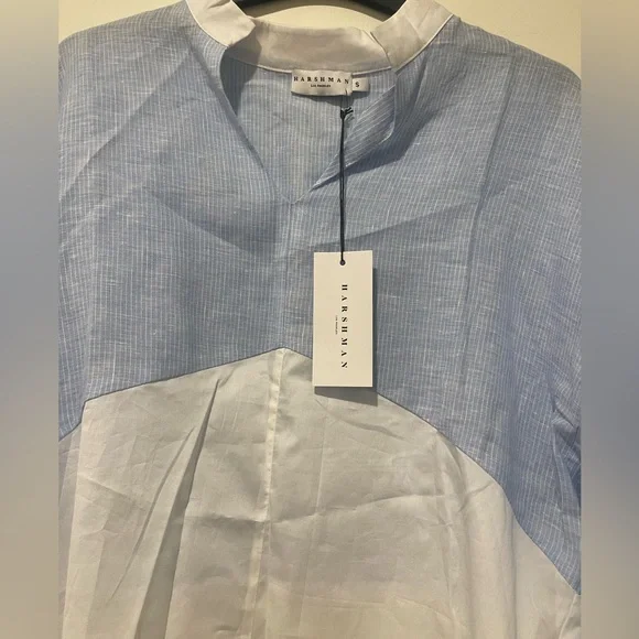 Balmain Blue and White Button Down Shirt - Picture 4 of 7